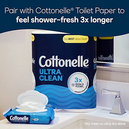 Cottonelle Flushable Wet Wipes Flip Top Packs - 336 Count - Image 5