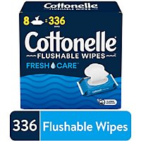 Cottonelle Flushable Wet Wipes Flip Top Packs - 336 Count - Image 1
