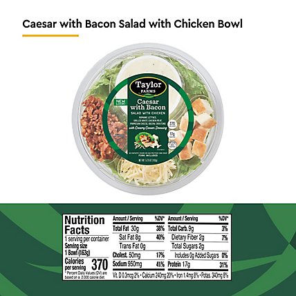 Taylor Farms Caesar and Bacon Salad Bowl - 5.75 Oz - Image 4
