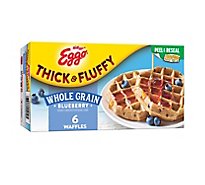 Eggo Thick and Fluffy Frozen Waffles Breakfast Blueberry 6 Count - 11.6 Oz