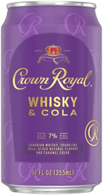 Crown Royal Whiskey & Cola - 12 FZ - Image 2