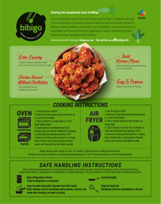 Bibigo Korean Style Crunchy Chicken Sweet & Spicy - 18 OZ - Image 6