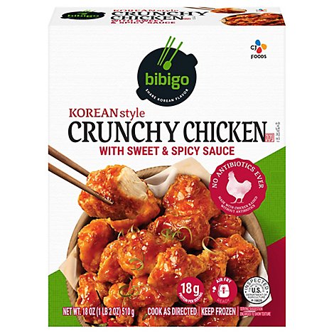 Bibigo Korean Style Crunchy Chicken Sweet & Spicy - 18 OZ