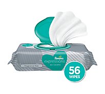 Pampers Baby Wipes Expressions Fragrance Free 1 Pop Top Pack - 56 Count