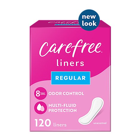 Carefree Acti-Fresh Body Shaped  Unscented Regular Pantiliners - 120 Count