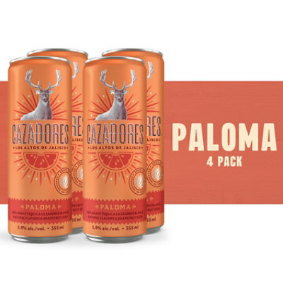 Cazadores Ready to Drink Gluten Free Paloma Cocktail Multipack - 4-355 Ml - Image 1