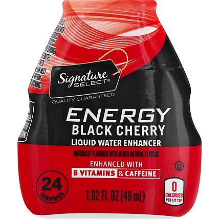 Signature Select Liquid Water Enhancer Energy Black Cherry - 1.62 FZ - Image 2