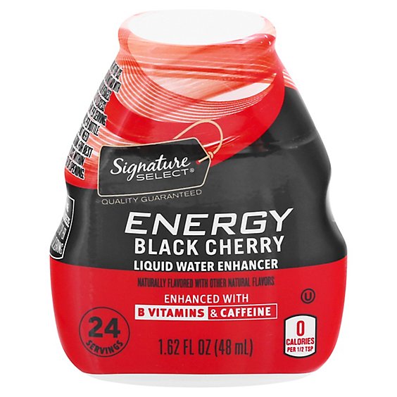 Signature Select Liquid Water Enhancer Energy Black Cherry - 1.62 FZ