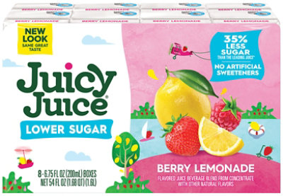Juicy Juice Berry Lemonade Less Sugar Juice Box - 8-6.75 Fl. Oz