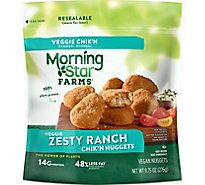 MorningStar Farms Chikn Nuggets Vegan PlantBased Protein Zesty Ranch - 9.75 Oz