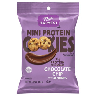 Nut Harvest Cookies Mini Protein Chocolate Chip with Almonds - 1.99 Oz