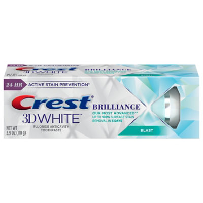 Crest 3D White Toothpaste Fluoride Anticavity Brilliance Blast - 3.9 Oz