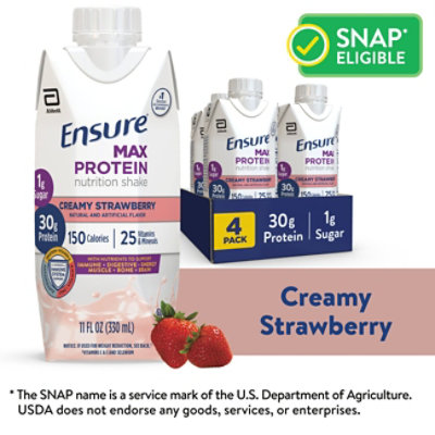 Ensure Max Protein Creamy Strawberry - 4-11 FZ - Image 1