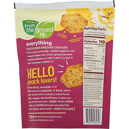 From The Ground Up Snacking Crackers Everything Cauliflower - 3.5 Oz - Image 6