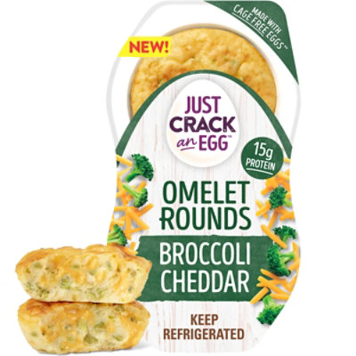 Just Crack An Egg Omelet Rounds Broccoli Cheddar Egg Bites Pack - 2 Count