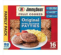 Jimmy Dean Fully Cooked Original Pork Sausage Patties - 19.2 OZ