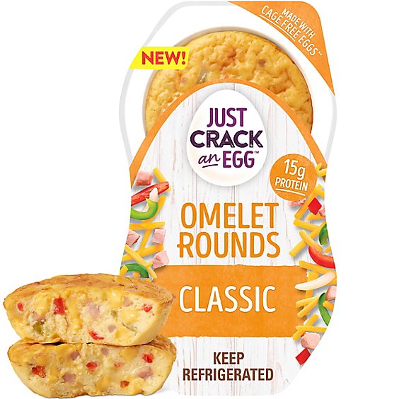 Just Crack An Egg Omelet Rounds Classic Egg Bites Pack - 2 Count