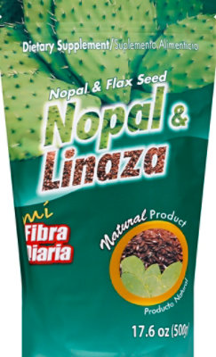 Mi Fibra Diaria Nopal & Flax Seed Natural - 1.102 Lb - Image 2