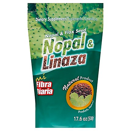 Mi Fibra Diaria Nopal & Flax Seed Natural - 1.102 Lb - Image 1
