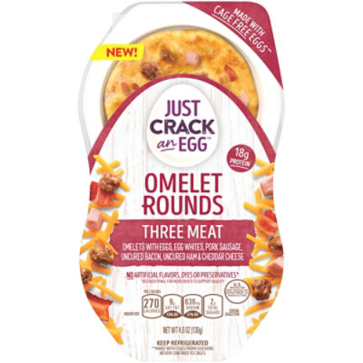 Just Crack An Egg Omelet Rounds Three Meat Egg Bites Pack - 2 Count - Image 5