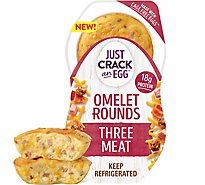 Just Crack an Egg Omelet Rounds Three Meat Egg Bites - 4.6 Oz