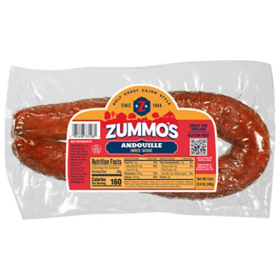 Zummo Meat Smoked Pork Andouille Sausage - 12 OZ