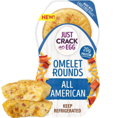 Just Crack An Egg Omelet Rounds All American Egg Bites Pack - 2 Count