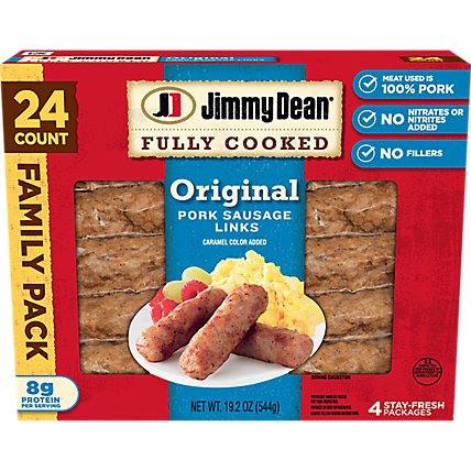 Jimmy Dean Fully Cooked Original Pork Sausage Links - 19.2 OZ - Image 3