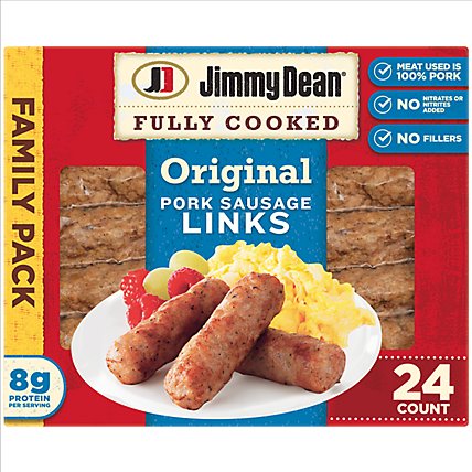 Jimmy Dean Fully Cooked Original Pork Sausage Links - 19.2 OZ - Image 1