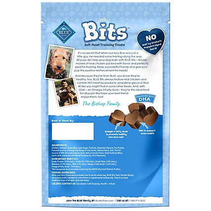 Blue Bits Natural Soft Moist Chicken Recipe Training Dog Treats Bag - 11 Oz - Image 5