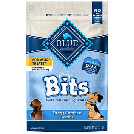 Blue Bits Natural Soft Moist Chicken Recipe Training Dog Treats Bag - 11 Oz - Image 2