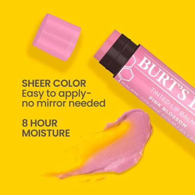 Burt's Bees Pink Blossom Tinted Lip Balm - 1-Pack - 0.15 oz. - Image 4