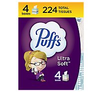 Puffs Ultra Soft Non Lotion Facial Tissue Cubes - 4-56 Count