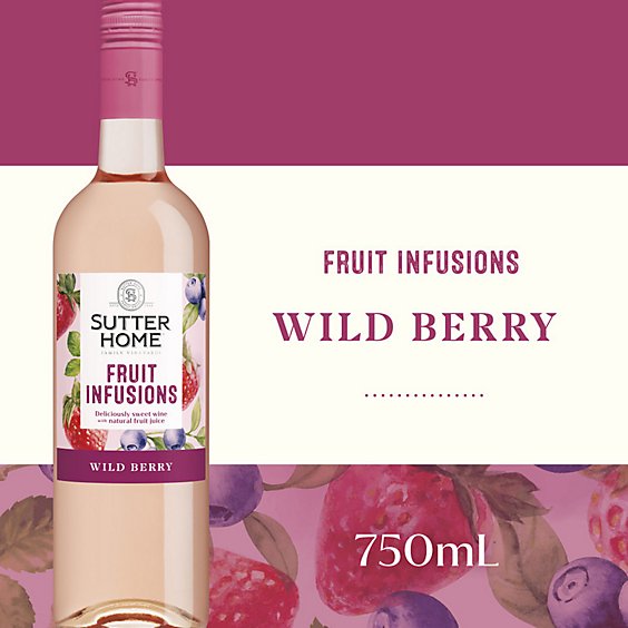 Sutter Home Fruit Infusions Wild Berry White Wine Bottle - 750 Ml