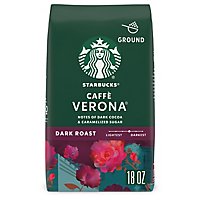 Starbucks Caffe Verona 100% Arabica Dark Roast Ground Coffee Bag - 18 Oz - Image 1