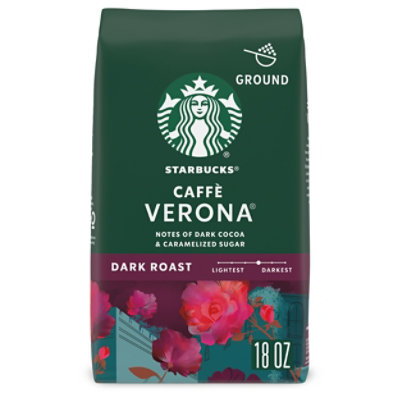 Starbucks Caffe Verona 100% Arabica Dark Roast Ground Coffee Bag - 18 Oz