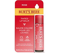 Burt's Bees Rose With Shea Butter 100% Natural Origin Tinted Lip Balm Tube In Blister Box - Each