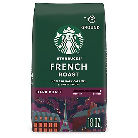 Starbucks Coffee Ground Dark Roast French Roast - 18 Oz