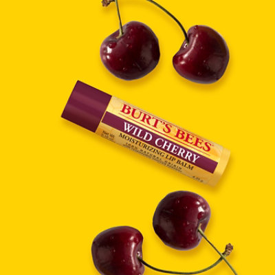 Burt's Bees Wild Cherry With Beeswax and Fruit Extracts Moisturizing Lip Balm - 1 Count - Image 5