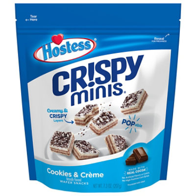 Hostess Crispy Minis Cookies & Creme Flavored Bite-Sized Wafer Snacks - 7.3 Oz - Image 3