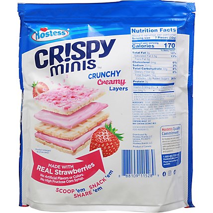 Hostess Crispy Minis Strawberries & Creme Flavored Bite-Sized Wafer Snacks - 7.3 Oz - Image 6