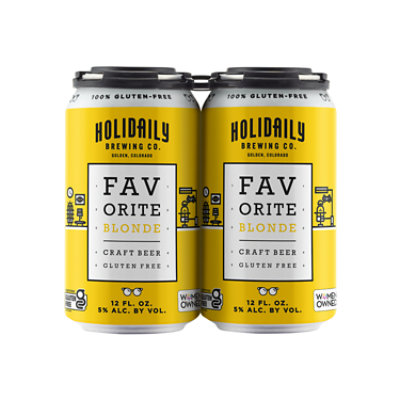 Holidaily Favorite Blonde Ale Cans - 4-12 FZ - Image 1