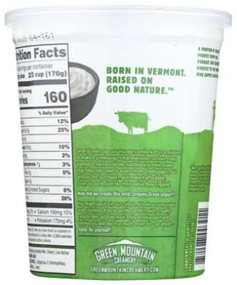 Green Mountain Creamery Plain Lowfat Greek Yogurt - 32 OZ - Image 2