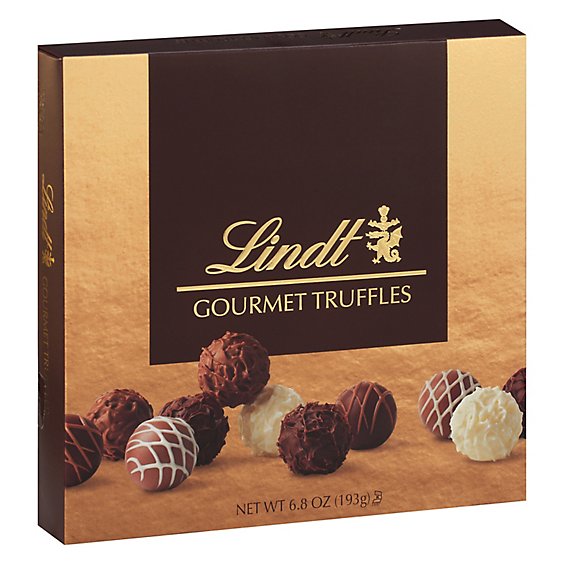 Lindt Gourmet Chocolate Candy Truffles Gift Box - 6.8 Oz