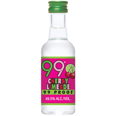 99 Brand Cherry Limeade Liqueur 99 Proof In Bottle - 50 Ml - Image 1