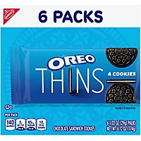 OREO Thins Chocolate Sandwich Cookies - 6 Count - Image 6