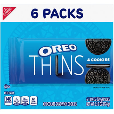 OREO Thins Chocolate Sandwich Cookies - 6 Count - Image 6