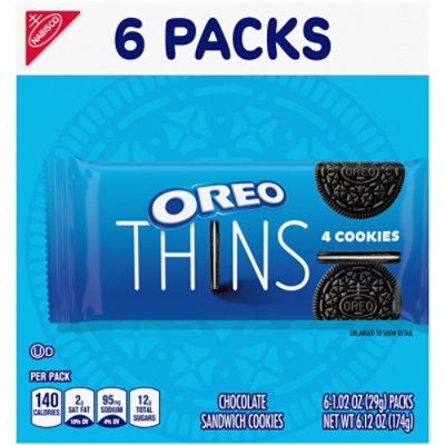 OREO Thins Chocolate Sandwich Cookies - 6 Count - Image 2