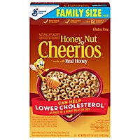 Cheerios Honey Nut Cereal Whole Grain Sweetened Real Honey Family Size - 18.8 Oz. - Image 2