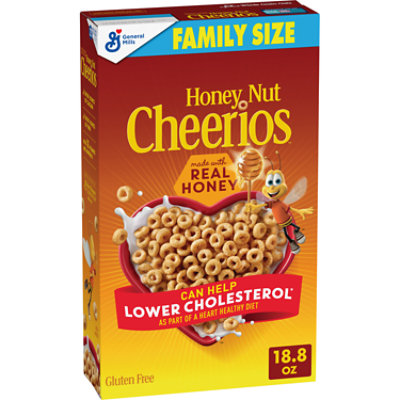 Cheerios Honey Nut Cheerios Made With Real Honey Whole Grain Cereal Family Size - 18.8 Oz - Image 1